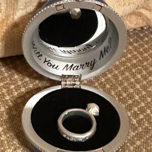 Elegant Silver Engagement Ring